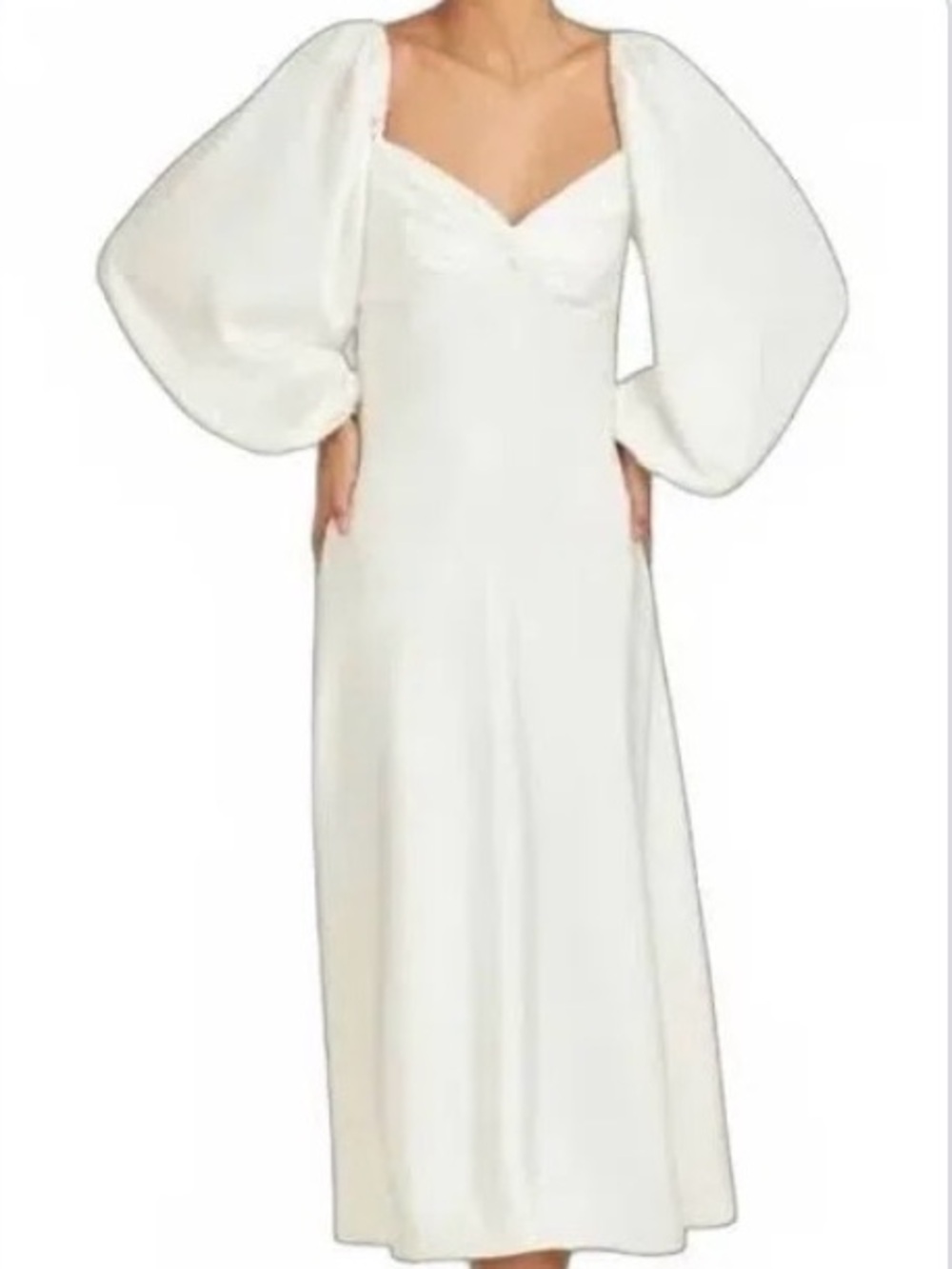 Sachin & Babi *never worn* White Puff-Sleeve Midi Dress